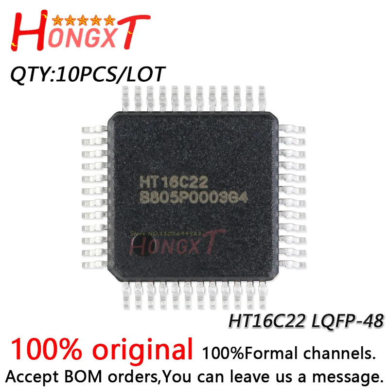 10PCS 100% NEW HT16C22 LQFP-48.