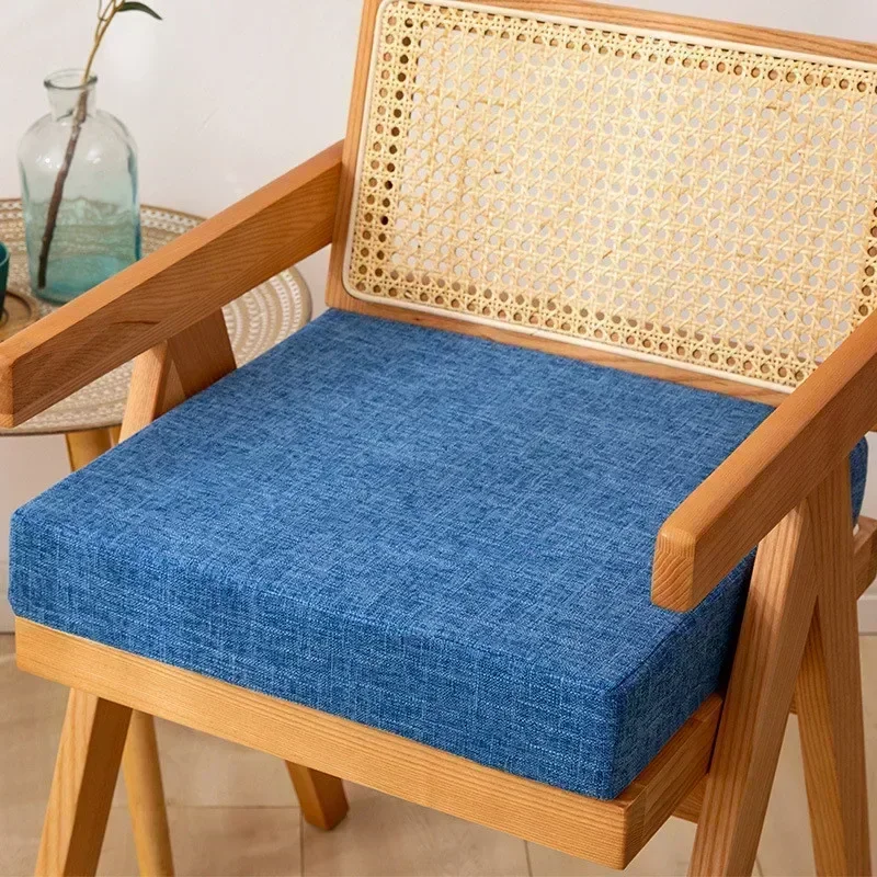 Thickened Bay Window Cushion Chair Lift Cushion Hard Linen Cotton Cushion High Density Sponge Cushion Sofa Cushion