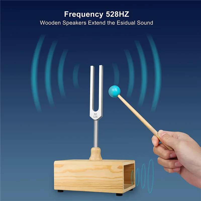 528HZ Tuning Fork,Tuning Fork Resonance Box,for Sound Therapy, Yoga, Meditation and Relaxation ZJY