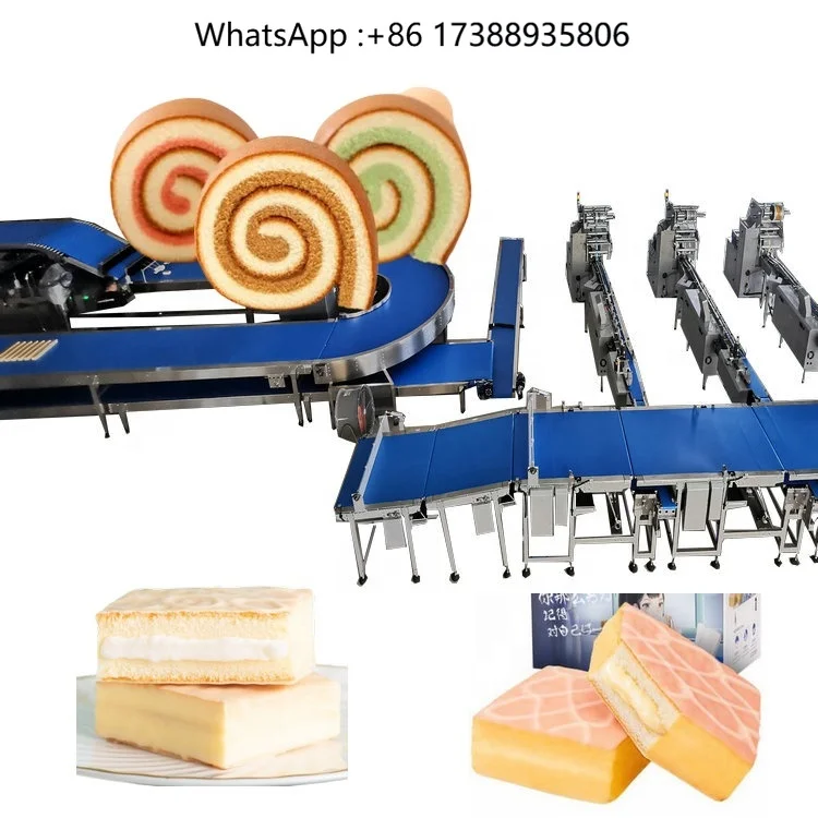 Layer Cake Cutting Machine Full Automatic Roll Layer Cake Production Line