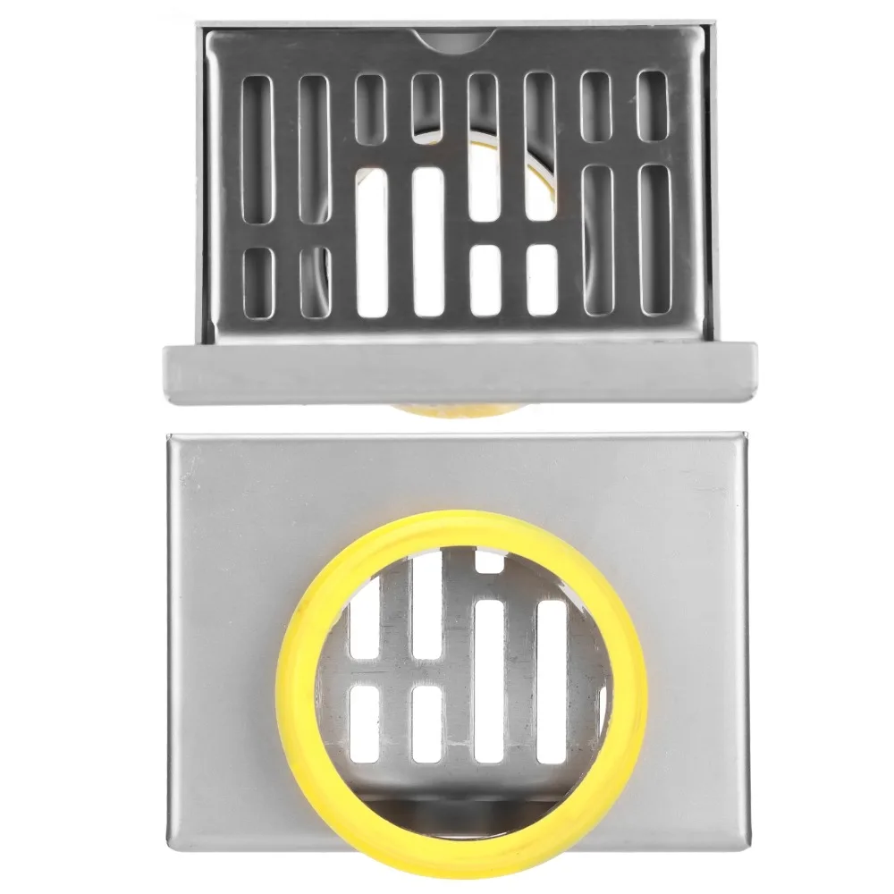 SUS304 Stainless Steel Floor Drain L-Shaped Structure Right Angle Wall Drain Horizontal Drainage Side Outlet Corner Floor Drain
