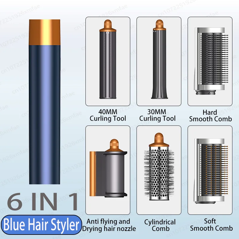 6-in-1 Professioneller Heißluft-Styler mit Negativionen-Technologie, Multifunktionales Haarstyling-Set für Automatisches Locken, Bestes Geschenk für Frauen