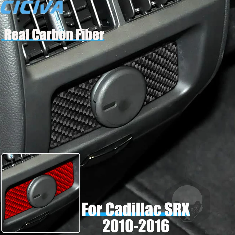 

Автомобильные аксессуары из настоящего углеродного волокна, задняя крышка прикуривателя, мягкая наклейка для CADILLAC SRX 2010 2011 2012 2013 2014 2015 2016