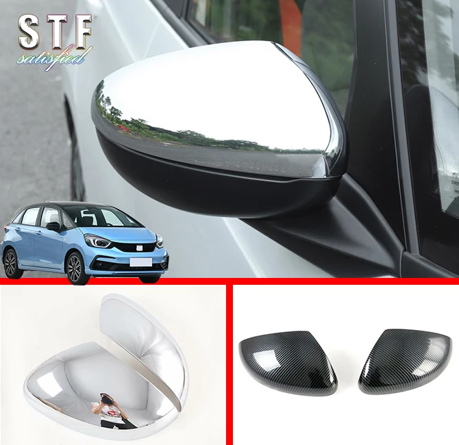 ABS Side Mirror Cover Trim For Honda Fit Jazz MK4 2020 2021 Car Accessories Stickers