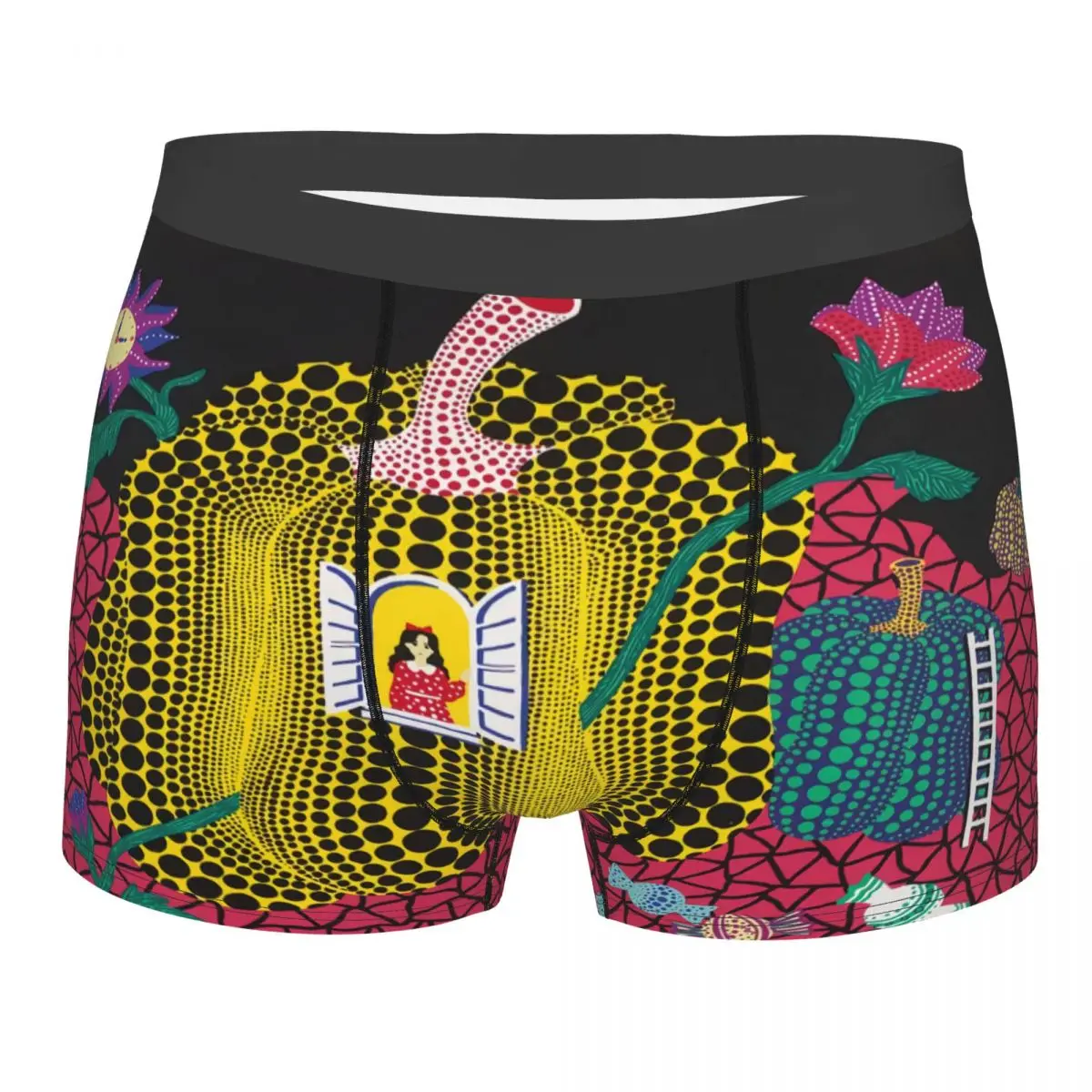 Custom Yayoi Kusama Abstract Painting Boxers Shorts Mens Briefs Underwear Funny Underpants