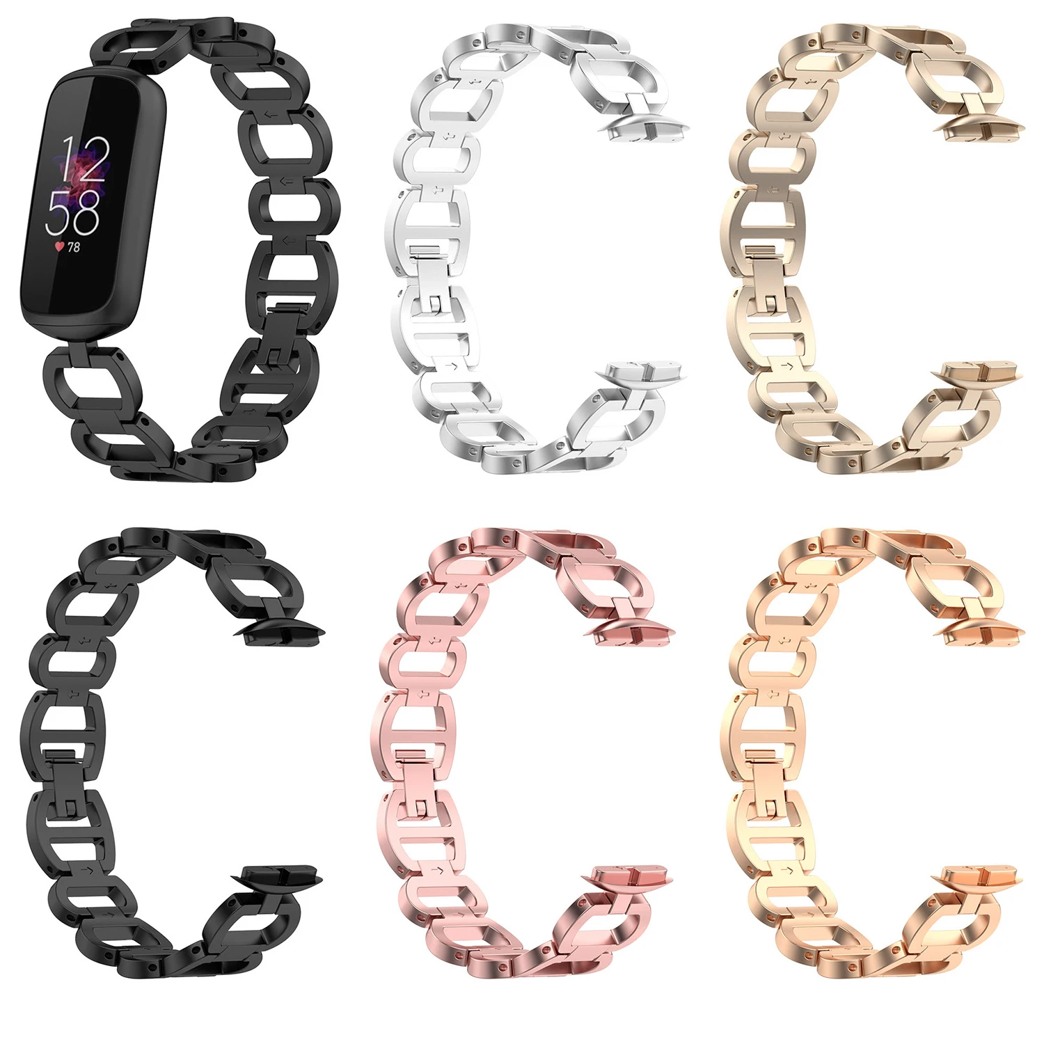 Pasek ze stali nierdzewnej do Fitbit luxe wymiana paska wydanie specjalne akcesoria smartwatch Correa pas luksusowy metalowa bransoletka