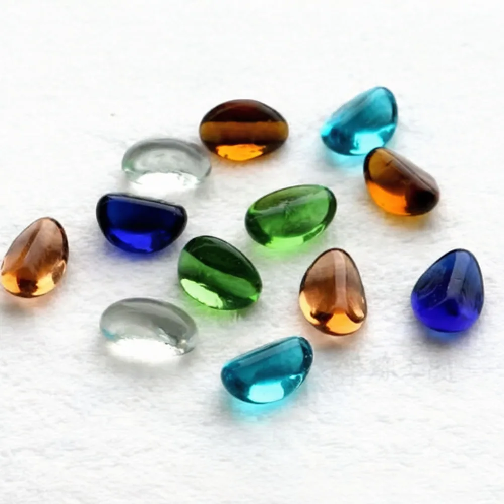 12Pcs Dia About 20mm Aquarium Decoration Stone Fluorescent Stone Crystal Stone Vase Fish Tank Decorative Stone