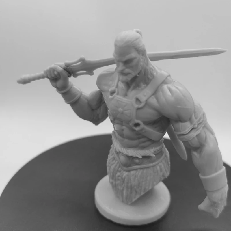 

Масштаб 1/10, высота 75 мм, фигурка из смолы, бюст древнего воина, комплект модели для сборки, в разобранном и неокрашенной 3D-статуи, игрушка