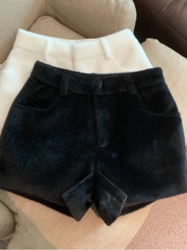 Retro Strickhose für Damen, Winter Neuheit, Hochgeschnittene Schlankheits-Pants, Hot Girl A-Linie Weites Bein Bootcut-Hose, Gerade Geschnittene Hose