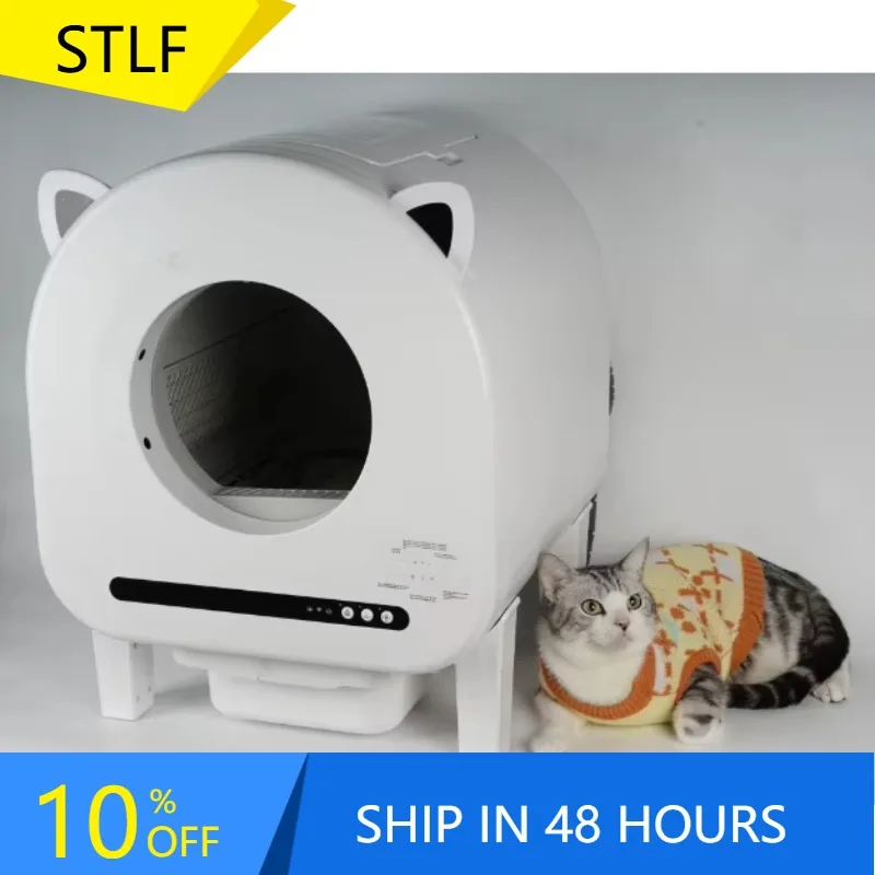 

STLF AI Smart Auto-Waste Packing Cat LitterS Box Multi-Cat Recognition Easy Clean Smarter Pet Care Experience PP Material Access
