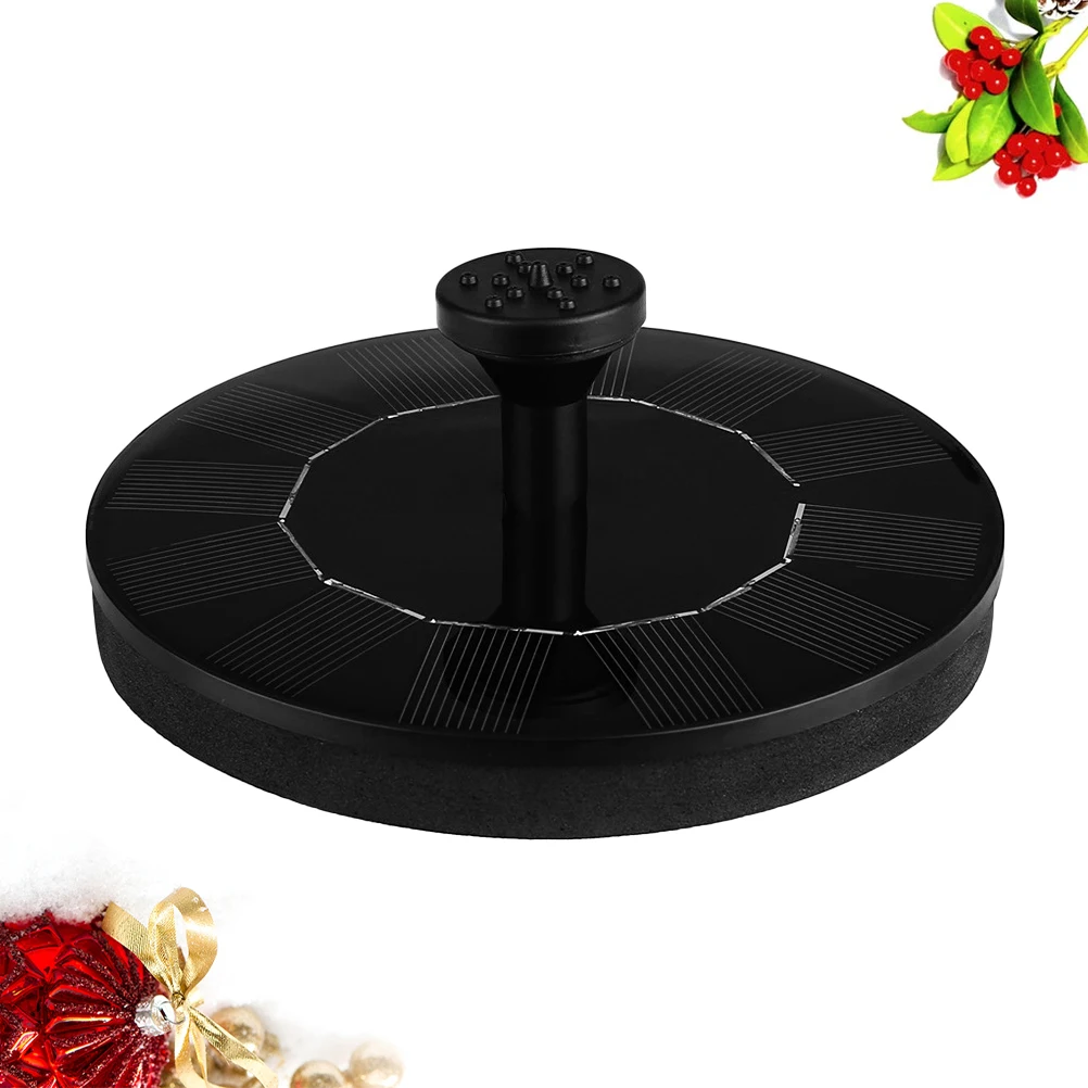 1 ensemble de pompe de fontaine solaire, fontaine flottante pour jardin, piscine, étang, décoration, noir, silicium monocristallin, efficace