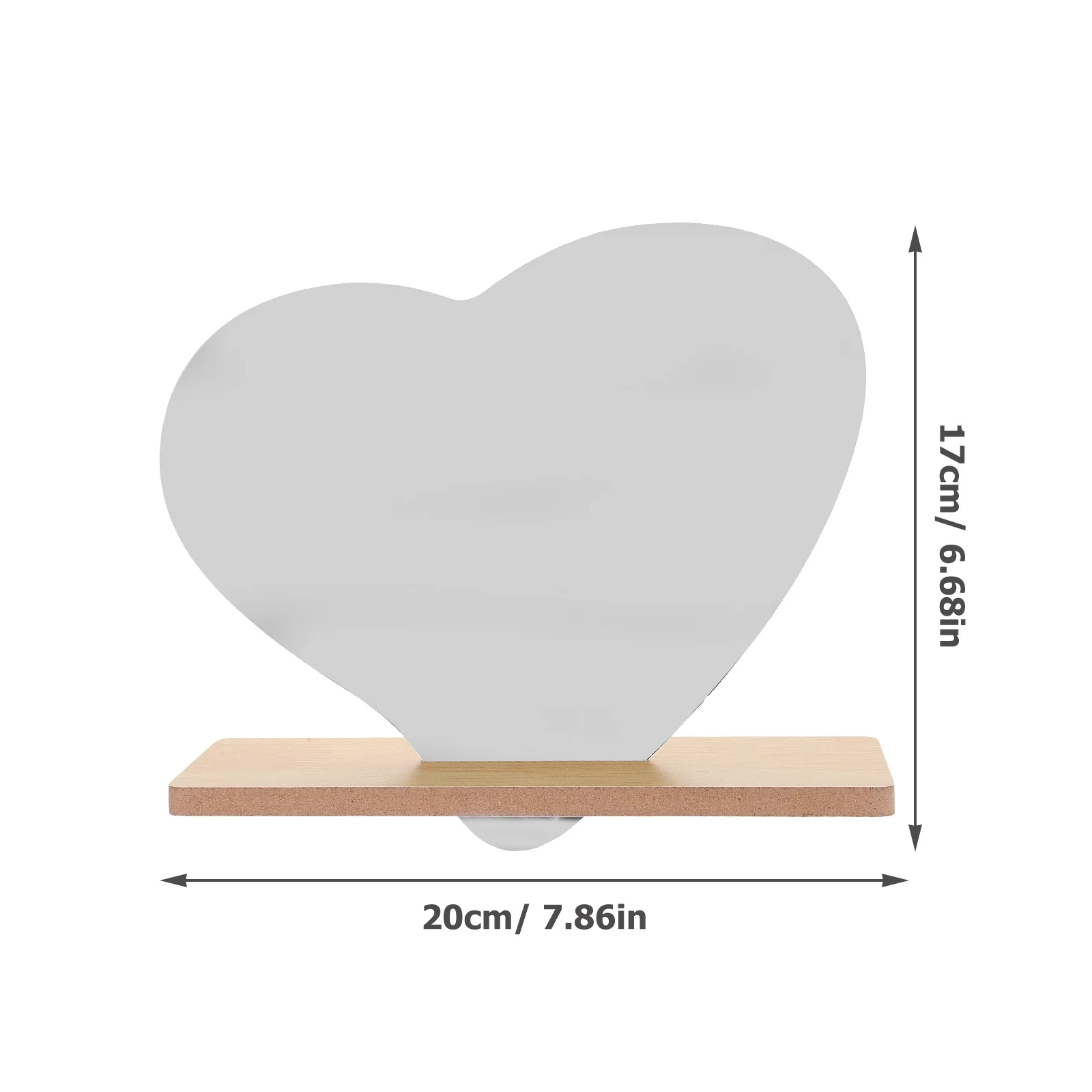 1Set Hart Esthetische Spiegel Onregelmatige Acryl Make-up Kaptafel Decoratieve Lichtgewicht Draagbare Clear View Acryl Spiegel