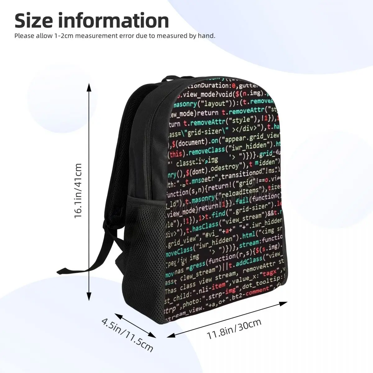 Mochila para estudiantes con código de escritura Java, mochila escolar para senderismo, mochila de viaje para niños y niñas, mochila de moda, bolsos de hombro