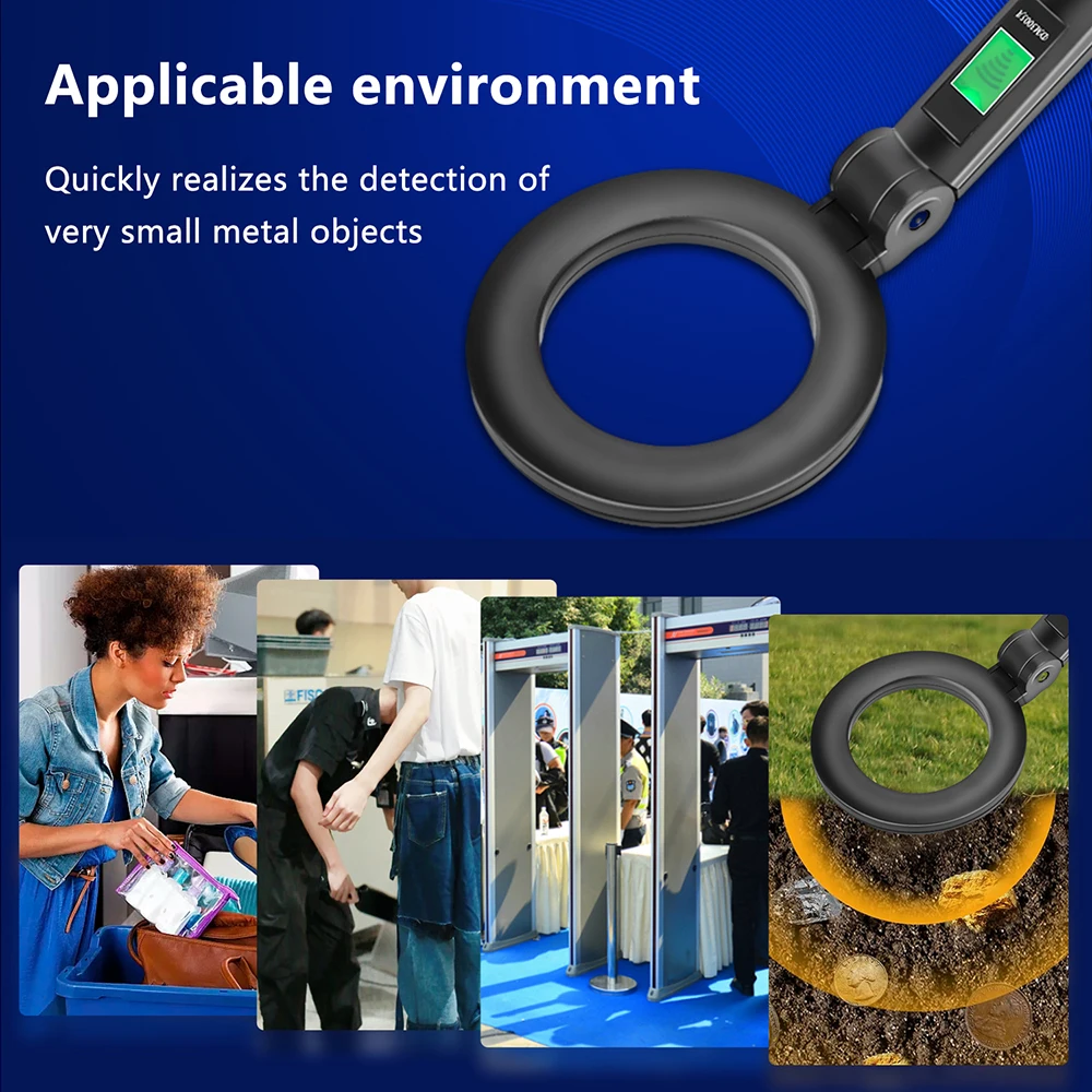 Metal Detector IP66 Waterproof Coins Positioning Device Underground Underwater Treasure Diving Device Multipurpose Metal Finder