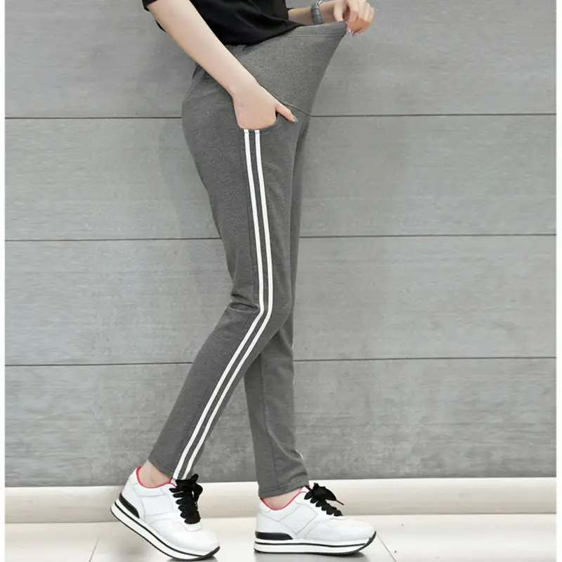 

Fahion Stripe Adjustable Maternity Leggings Pants For Autumn /Spring