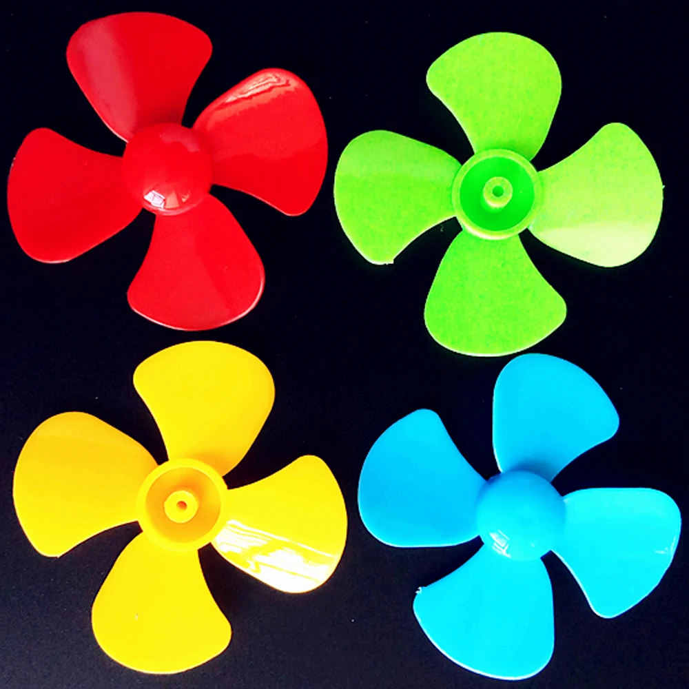 10Pcs 60MM 4-blade Propeller Fan Blade Fit 2MM Shaft Motor for Model Making Wind Car Small Fan Underwater Robot DIY Helicopter