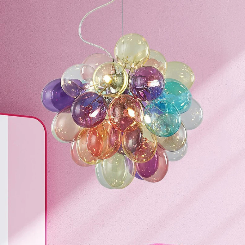 Romantic Pendant Light E14 G9 Bulb Purple Blue Green Yellow
