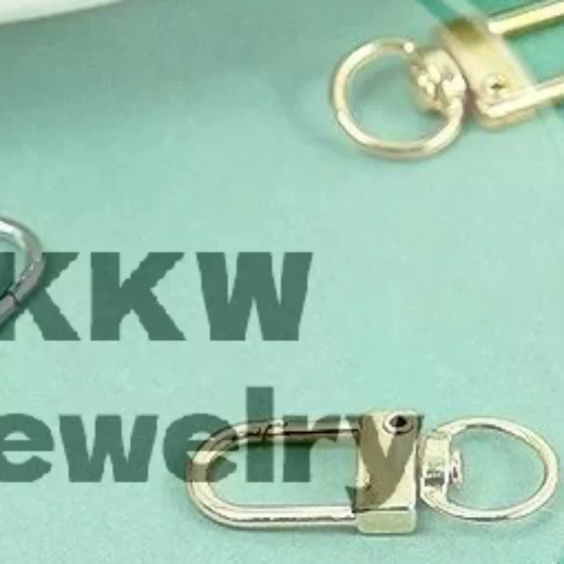 50Pcs Metal Swivel Lobster Clasp Keychain Snap Hooks For Jewelry Making Bag Hardware DIY Craft Accessories