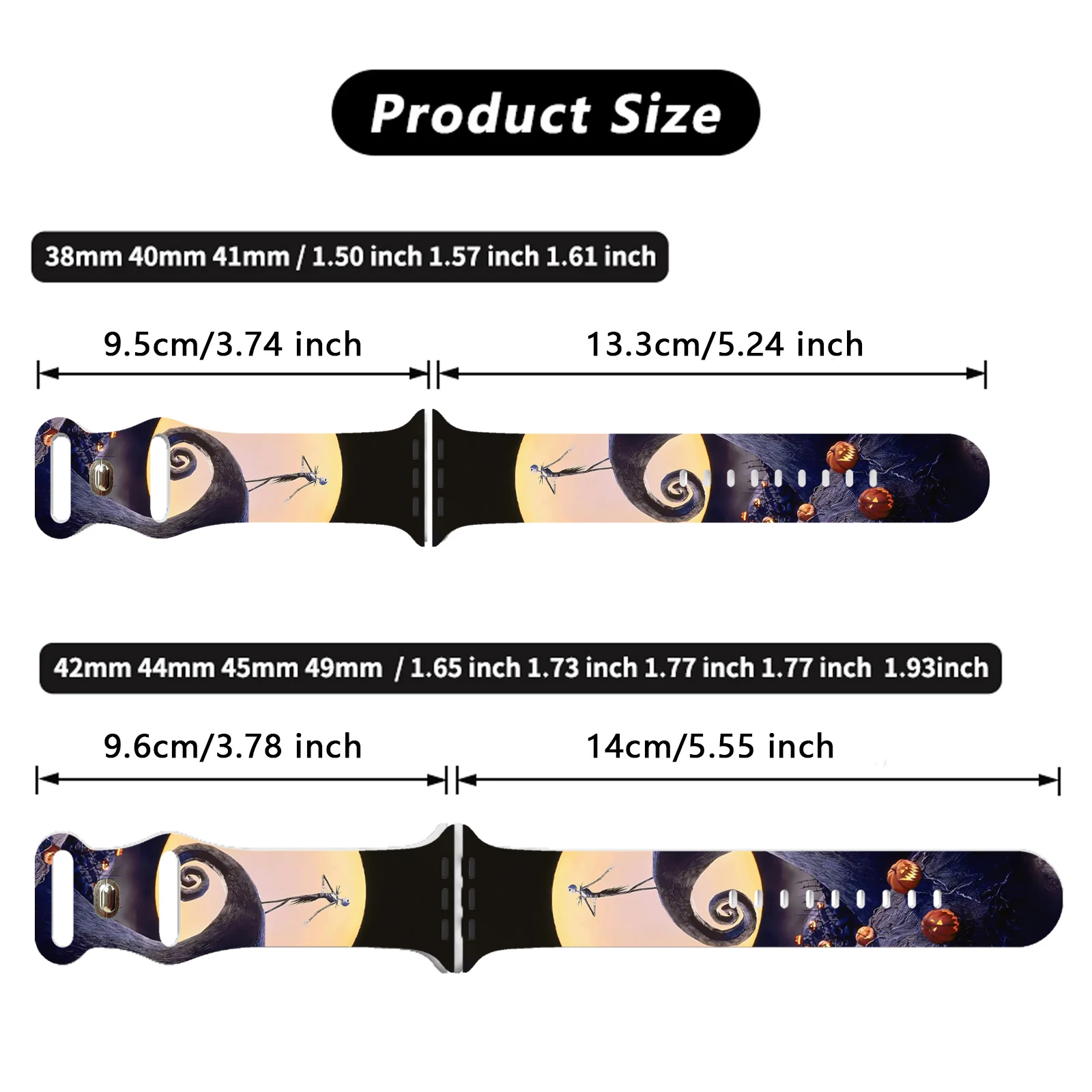 الكابوس قبل عيد الميلاد حزام ل iWatch11 10 9 8 سيليكون الفرقة استبدال سوار لساعة أبل 46 مللي متر 42 مللي متر 41 مللي متر 38 مللي متر #6