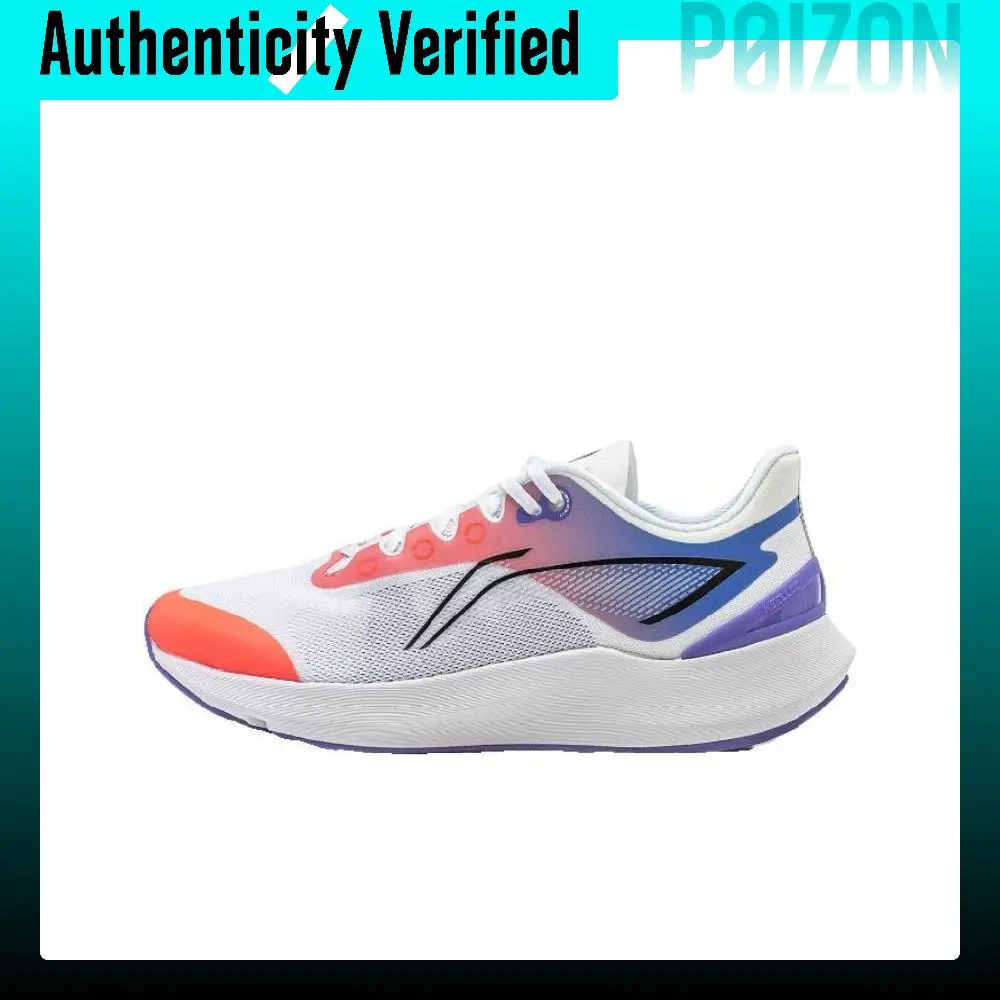 Li Ning Abrasion Resistant Low top Running Shoes Women's White Blue ARBT004-6