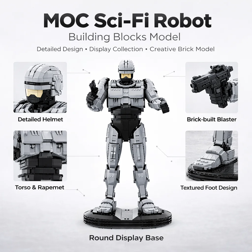 Klocki konstrukcyjne MOC Sci-F – Model Kit Robocop recenzja i cena