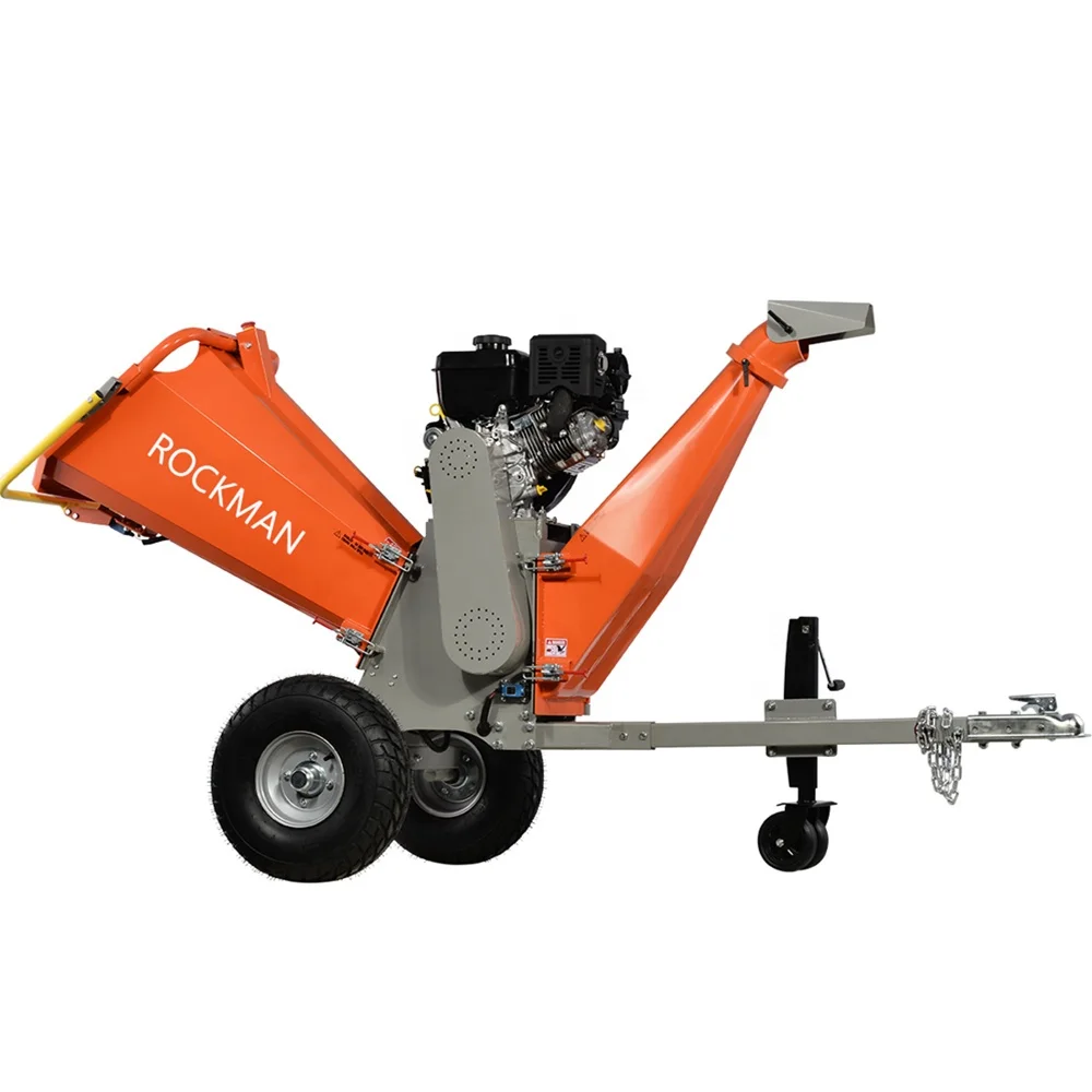 

150mm chipping capacity 15 electric start petrol engine industrial wood chipper mulcher chipper wood shredder