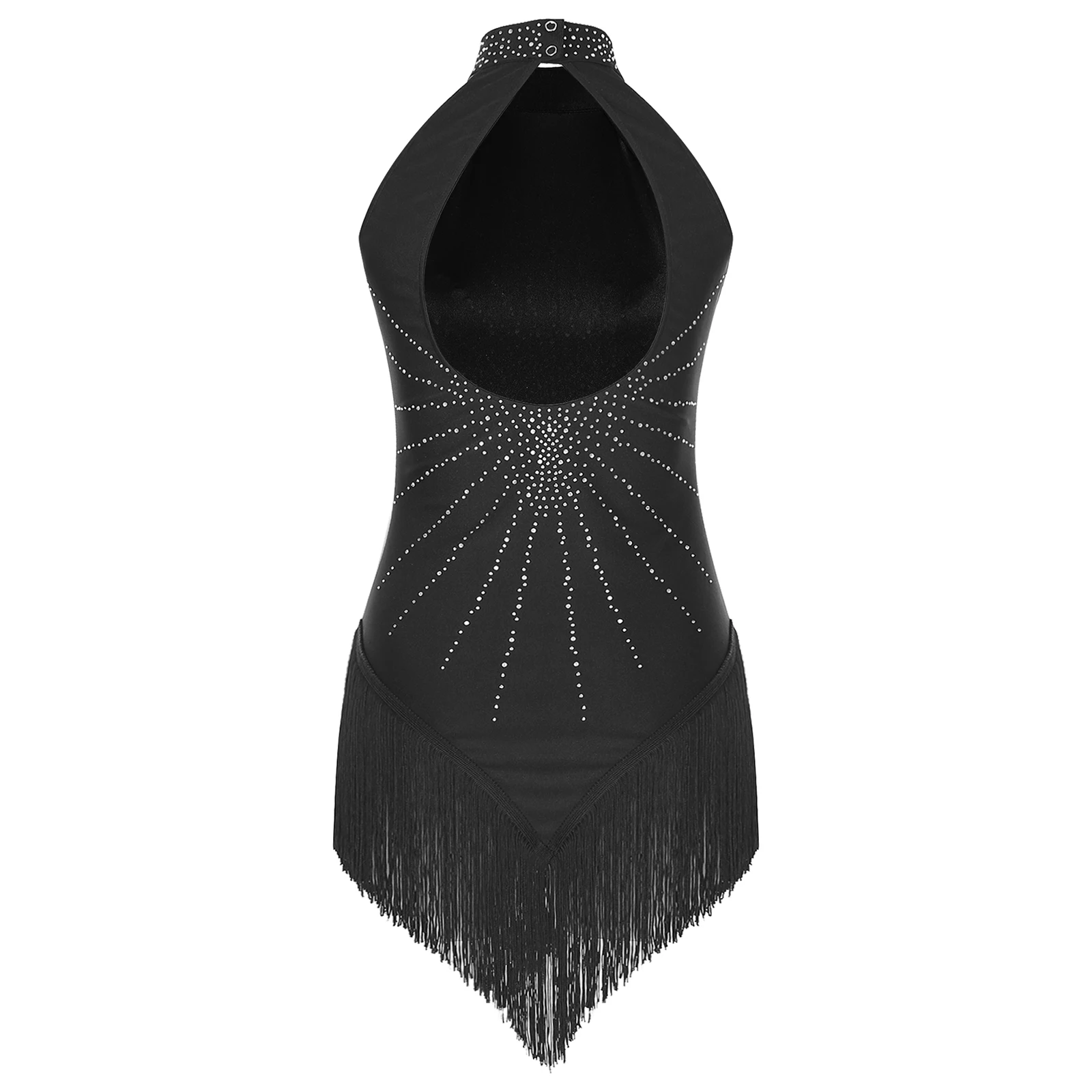 Robe de danse latine à franges pour femmes, salsa et tango, costume de compétition professionnelle, vêtements de danse de performance Cha Cha, salle de Rh