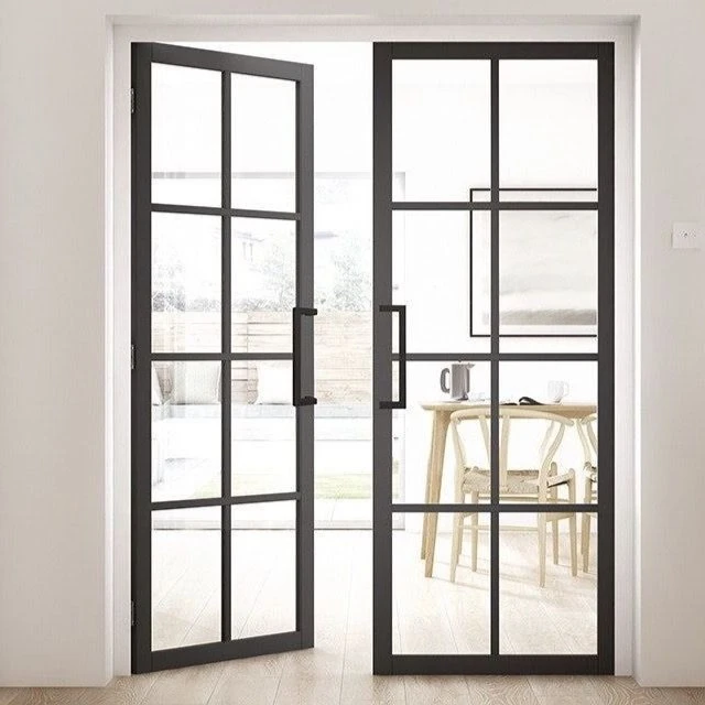 Modern Aluminum Alloy Frame French Doors with Excellent Sound and Heat Insulation Performance Windproof Waterproof French Doors