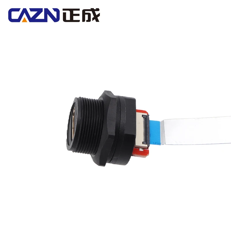 HDMI Waterproof IP67 Female Rear Mount to Right Angle HDMI Male FPC Type Gold-plated Cable HDMI