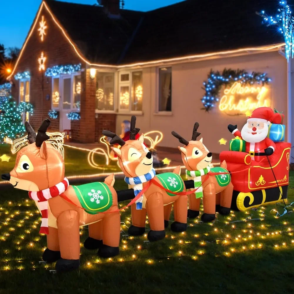 

12 Ft Christmas Inflatables Outdoor Decorations Giant Blow Up Yard Decorations, with Built-in LED Lights for Outdoor Decor