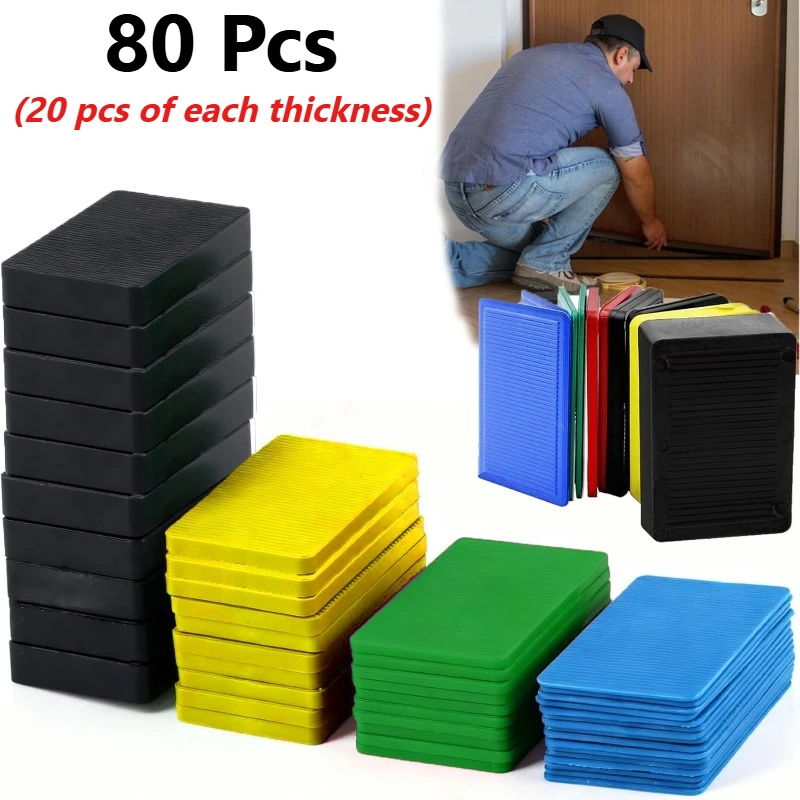 80 Pcs Plastic Tile Spacers,PP Material 4 Sizes Cross Spacers for Wall and Floor Tile Installation - Leveling Spacers Wedges Kit image 5