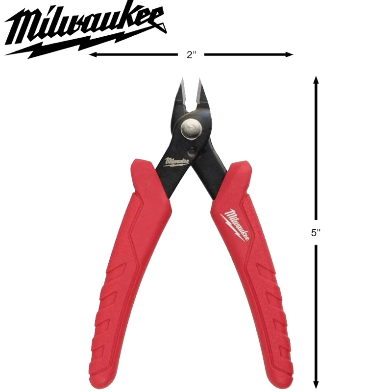 Imagem -03 - Milwaukee-mini Sharp Flush Cutters Indústria Scissor Alicadores Ferramenta de Mão Corte de Ferro e Cobre em l x em w 48226105