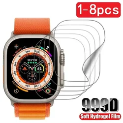 Lamina de hidrogel protector pantalla para Apple Watch Ultra 2 49MM (no vidrio templado) protector película para Apple Watch 9 8 7 SE 6 5 4 3 45MM 41MM 40MM 44MM (no cristal templado)