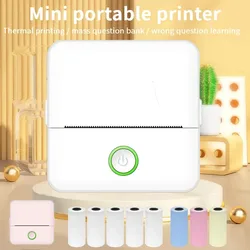 X6 mini printer portable sticker label Printer Bluetooth HD pocket thermal printer with paper for student note inkless printing