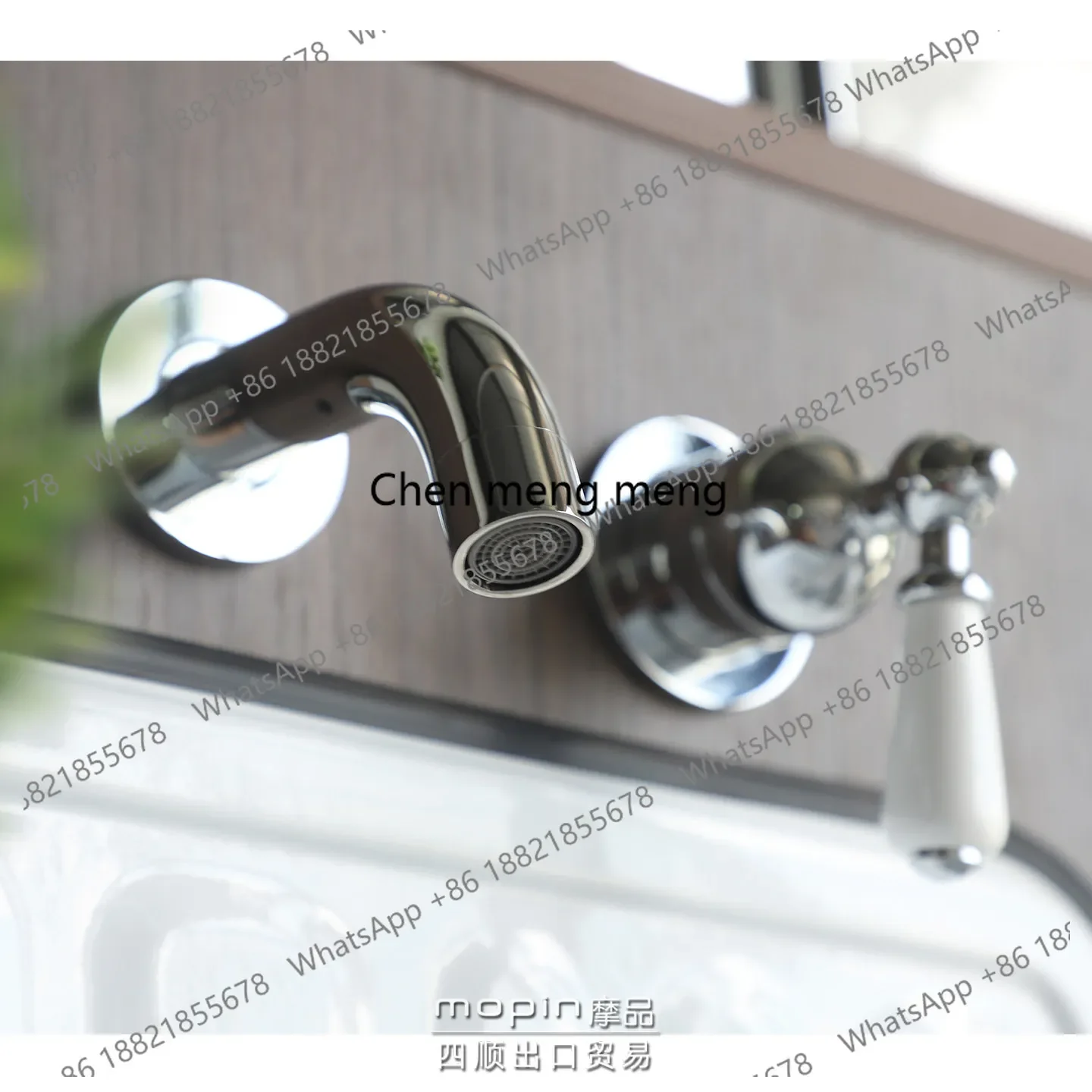 

Большая акция: Скрытый настенный смеситель для раковины Nordic NP с британской керамической ручкой, для горячей и холодной воды, в ретро-стиле