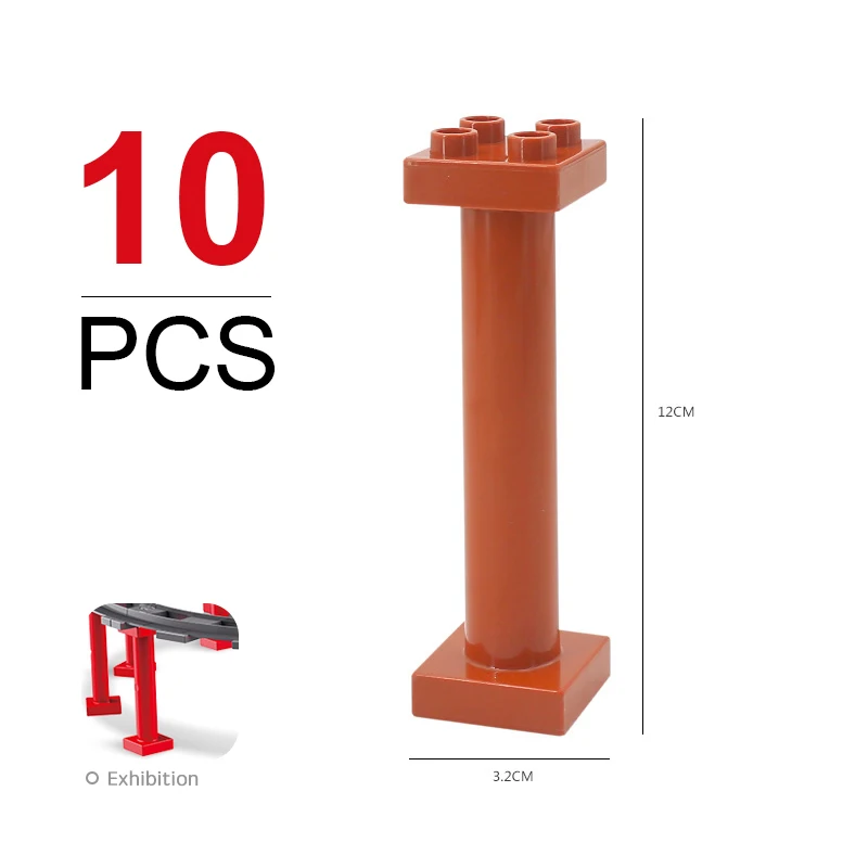 Accessoires voor treinspoor voor kinderen Grote bouwstenen DIY-spoorwegspeelgoed Grote blokken Compatibel Duploed STEM Educatief cadeau Peuters