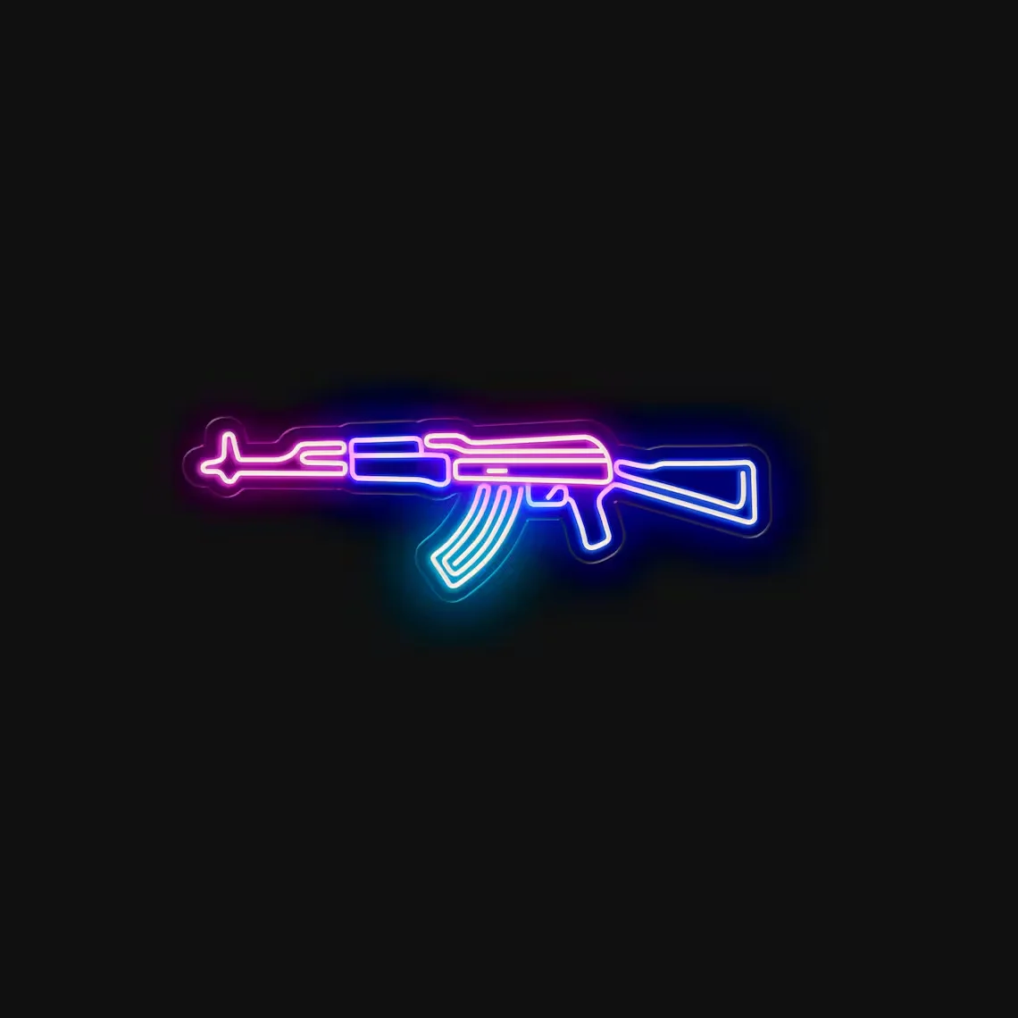 Gun Led Neon Sign Pistol Neon Sign Ak-47 Neon Sign Party Neon Sign Room Wall Decor