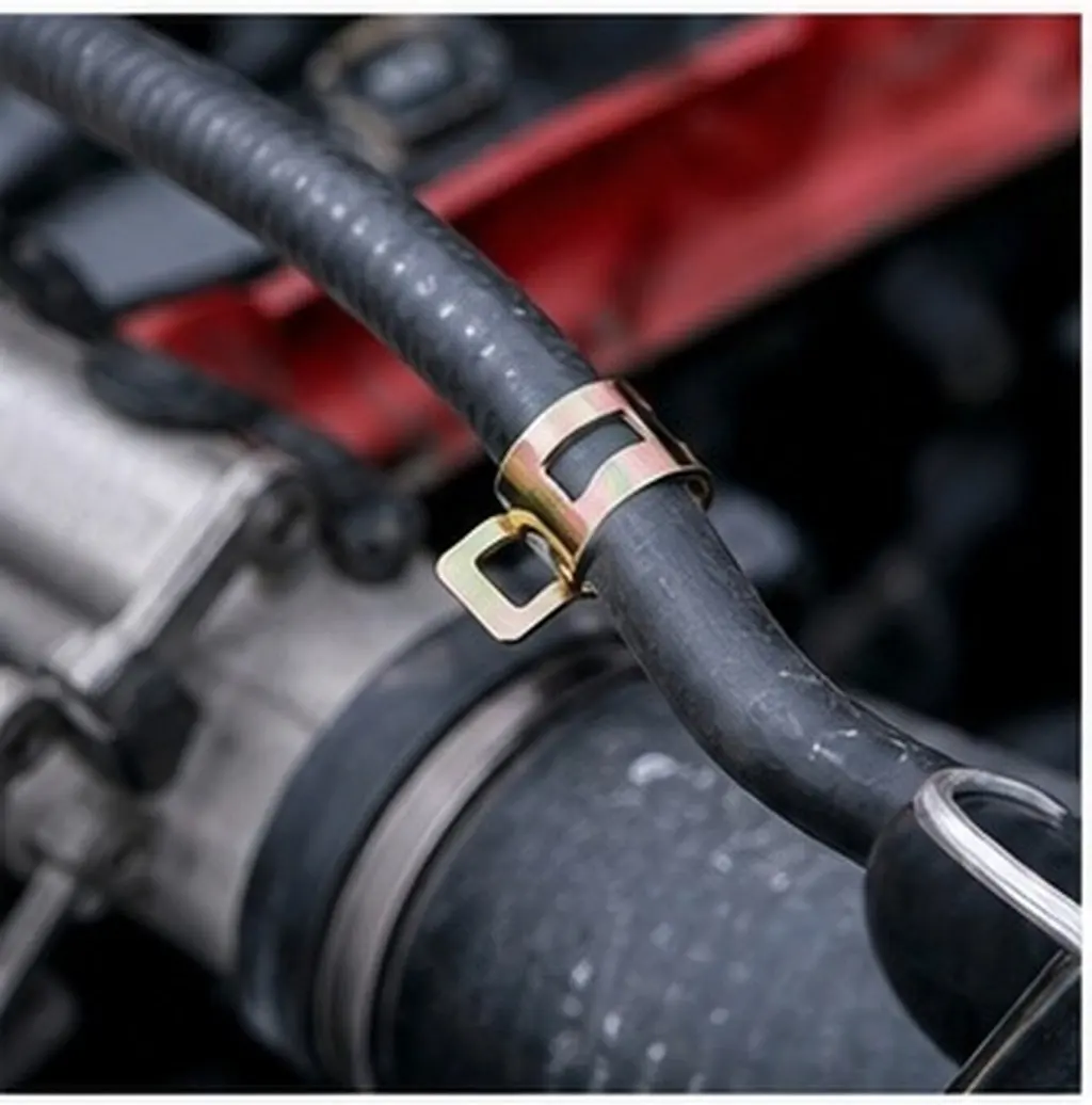 1Set Hose Clamp Set Iron Zinc Plated Spring Clips 6 9 10 12 14 15Mm Fuel Line Clip Clamp for Automotive