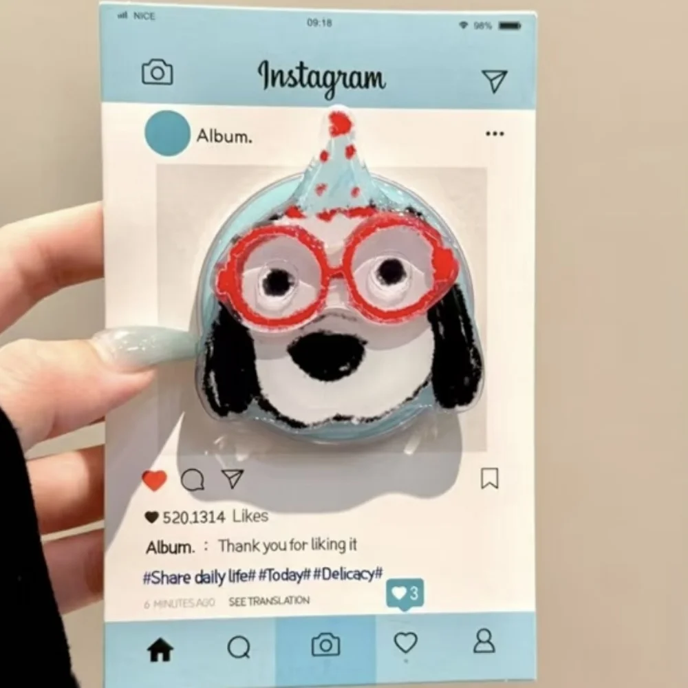 

Милый мультяшный щенок Magsafe ручка для мобильного телефона Griptok Grip Tok держатель для телефона подставка для аксессуаров для iPhone магнитный держатель ﻿