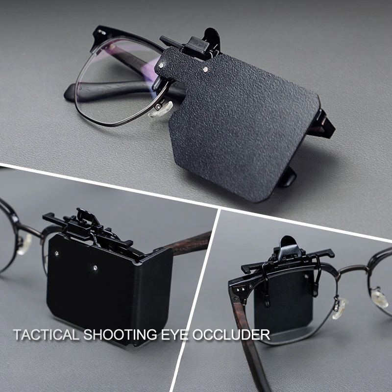 Shooting Archery Eye Shield Plate for Glasses, Sports Rifle Competition Training Occlusion Clip‑On Sight Aid for Dominant Eye