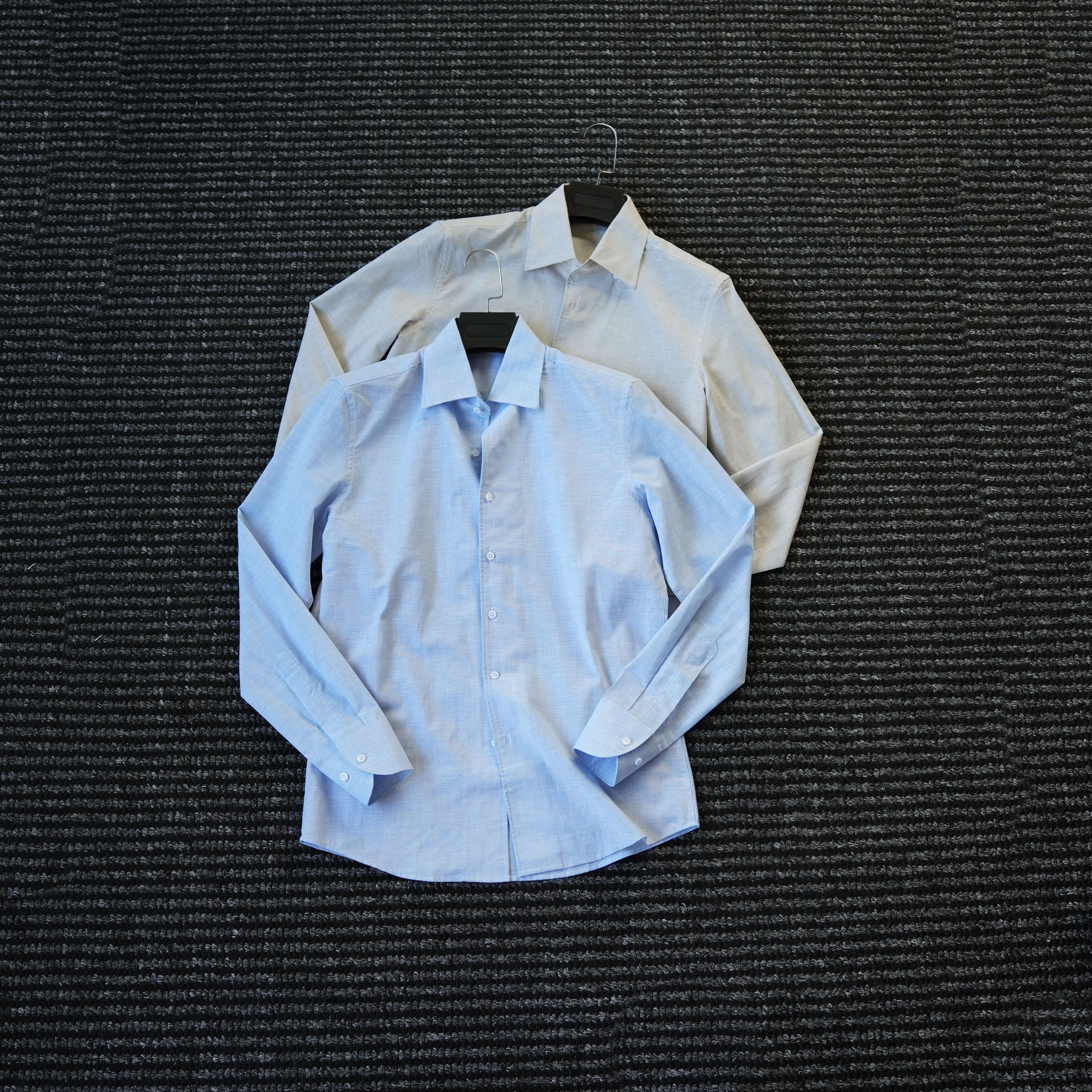 

Haute couture cotton and linen long-sleeved shirt men's autumn business commuter breathable shirt