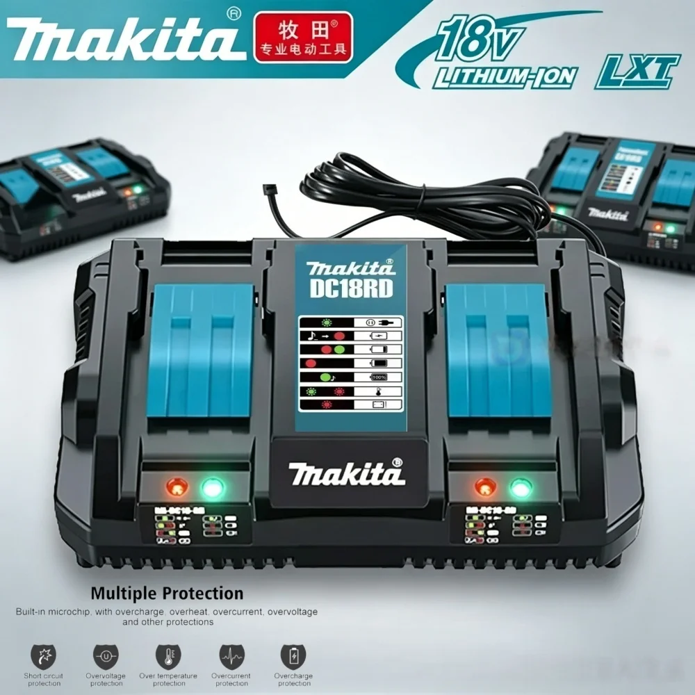 Original Makita  14.4V-18V Port Fast Charger LXT for BL1415 BL1430 BL1815 BL1830 BL1840 BL1850 BL1860 Li-ion Battery