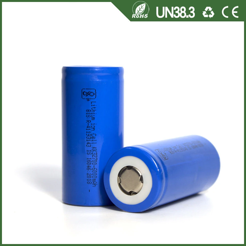 LFP 3.2V 32700 6000mAh LiFePO4 Cylindrical Rechargeable High Capacity Battery for Electric Vehicle UPS Energy Storage