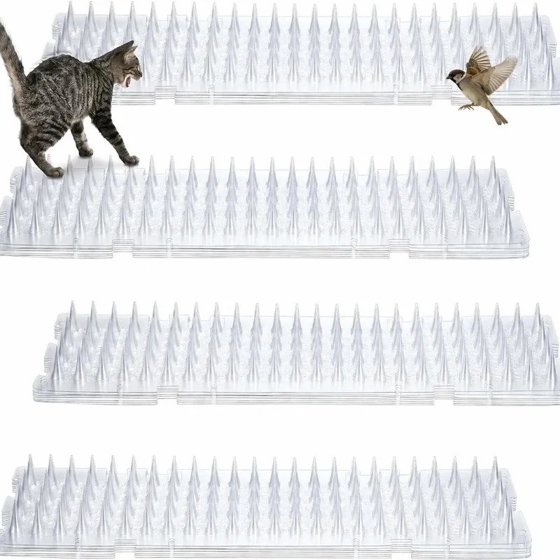 10/20/30Pcs Spikes Bird Repellent Anti-pigeon Anti-bird Pine Rat Repel Cat Plastic Garden Fence Control Transparent Spikes