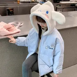 Sanrio cartoon anime Cinnamoroll cotton-padded coat early winter coat winter thickened warm coat My Melody hooded coat