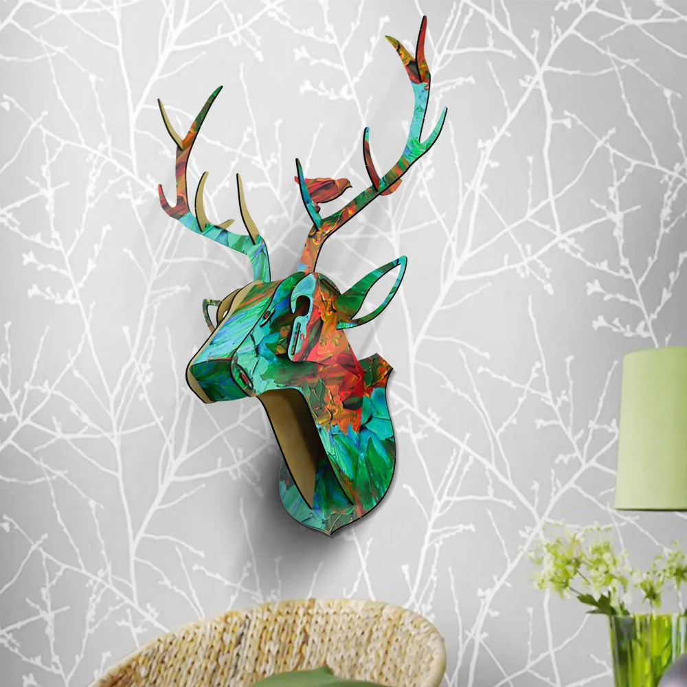 

Wall ornaments, creative, deer head, Christmas, decorations, living room, wall hanging, home
