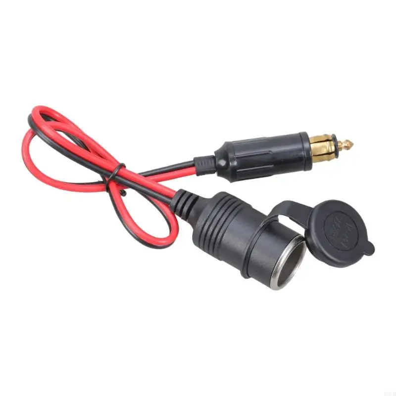 2025 New Motorcycle Charging Cable DIN to Car Female Socket 12V24V Input 50cm Long