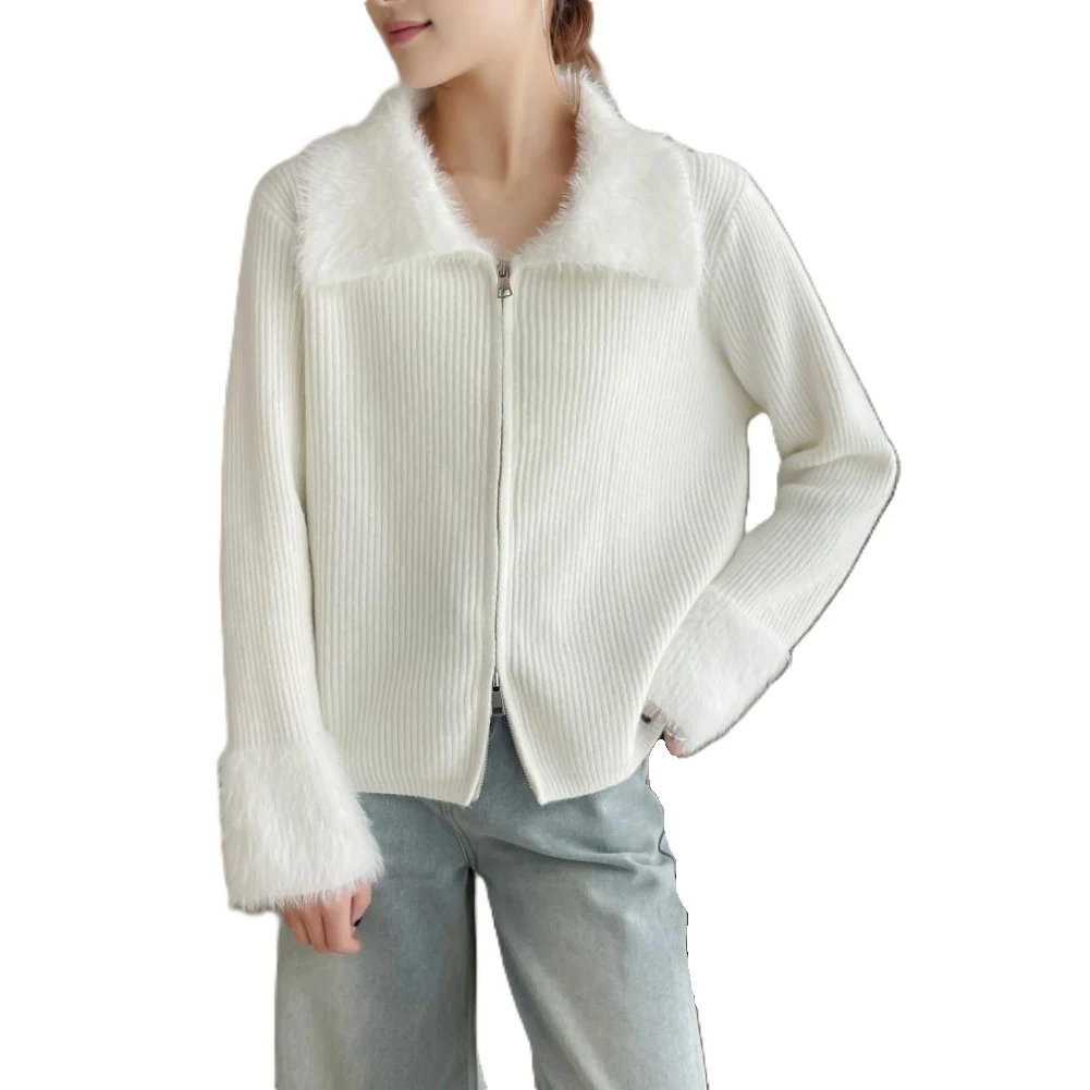 Fashion Outerwear One Size Women Knit Cardigan Casual Daily Outfit Medium Elasticity Fabric New Condition Garment