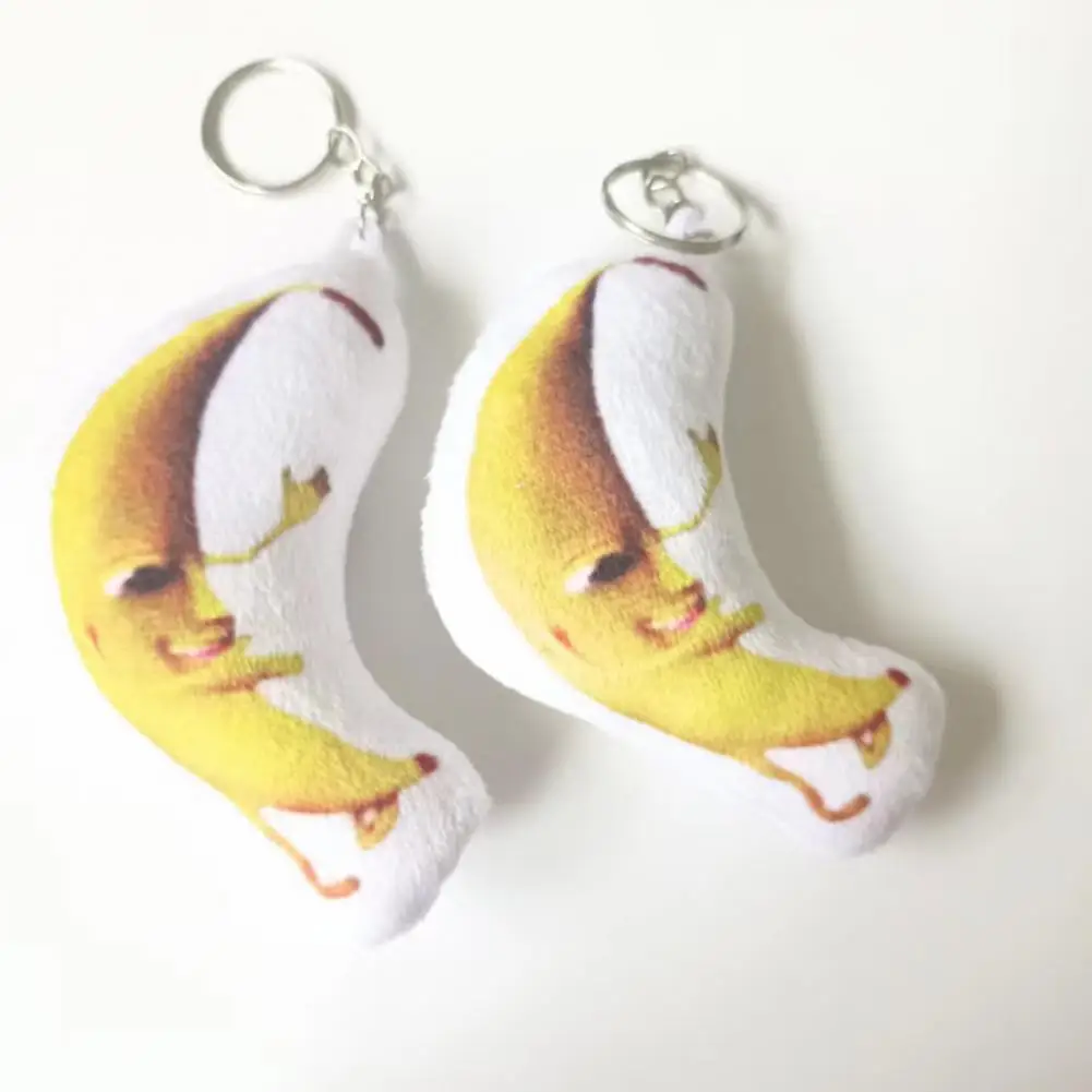 Plush Keychain Singing Banana Plush Keychain Pendant Cute Crying Banana Car Bag Pendant Funny for Classmate