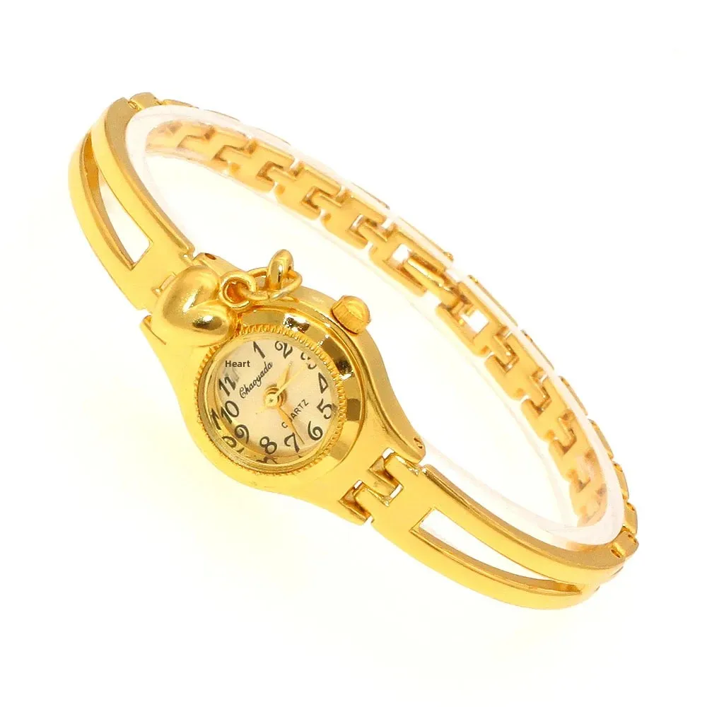 

Luxury Woman Lady Pendant Bangle Bracelet Wristwatches Young Female Girls Gifts Thin Strap Watches Gold Watch Women Watches